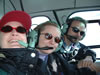 On the helicopter